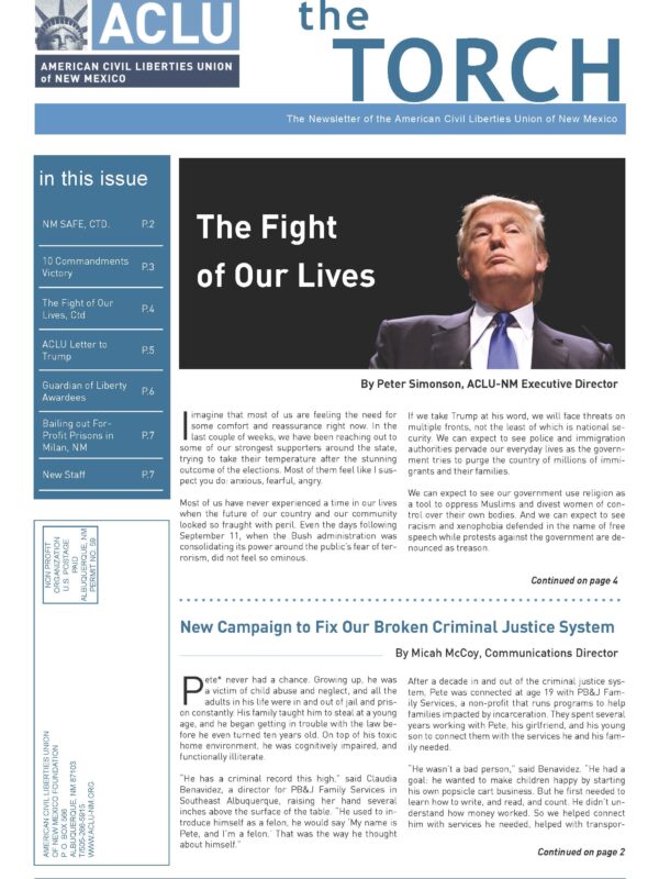 Winter-Fall 2016 Newsletter Cover