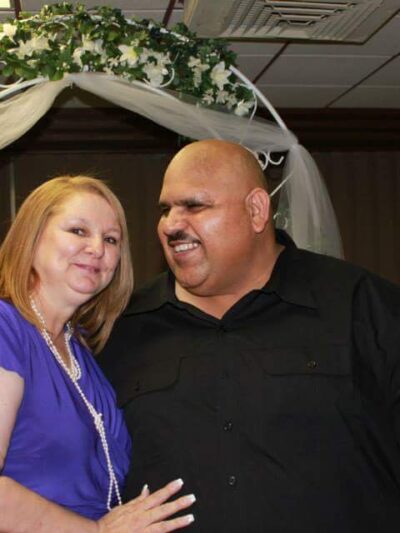 Abbas with his wife Brenda