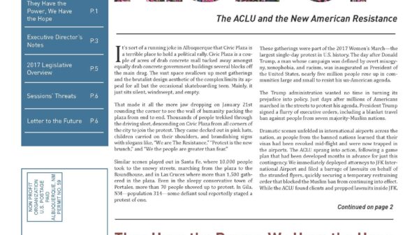 Image of page one of Spring 2017 Torch Newsletter