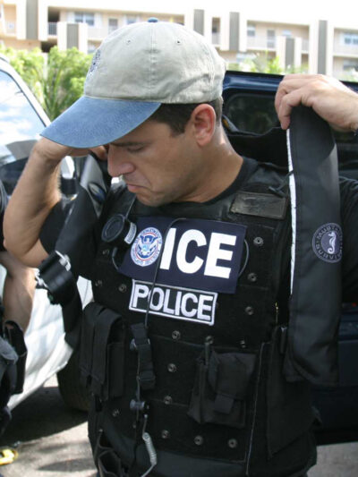 Immigration and Customs Enforcement suiting up
