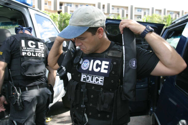 Immigration and Customs Enforcement suiting up