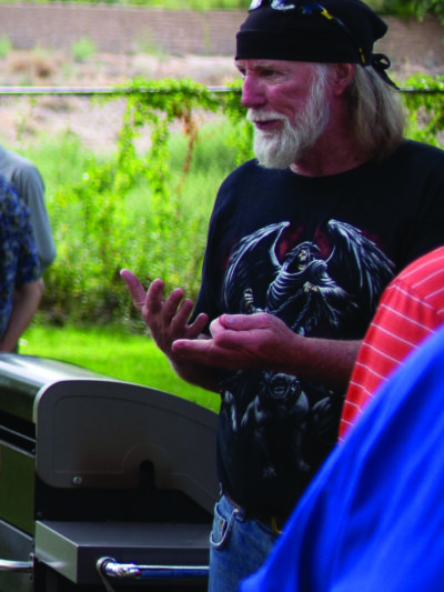 Rory Wolf at the July BBQ hosted by Smart Justice NM in Albuquerque.