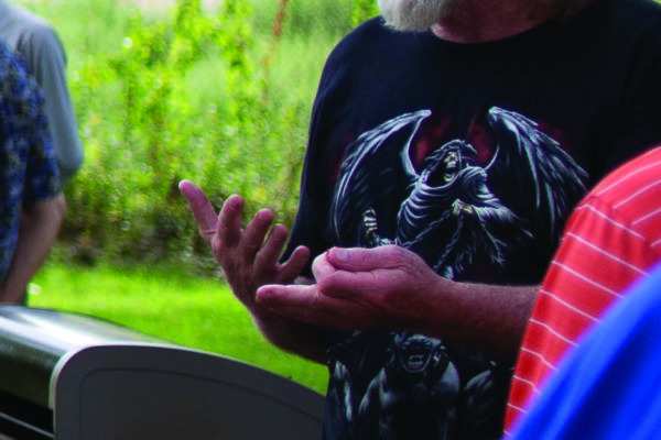 Rory Wolf at the July BBQ hosted by Smart Justice NM in Albuquerque.