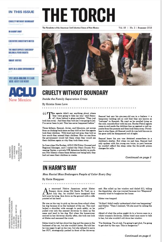 Front cover of the 2018 Summer Torch