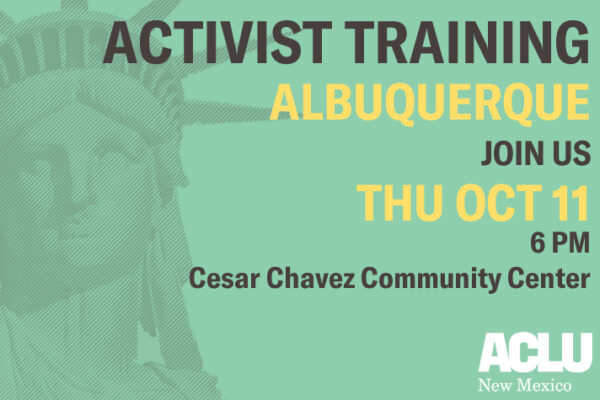 October 11 Albuquerque Activists Training