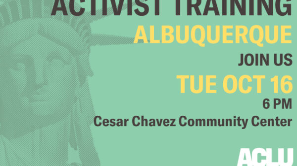 October 16 Albuquerque Activists Training