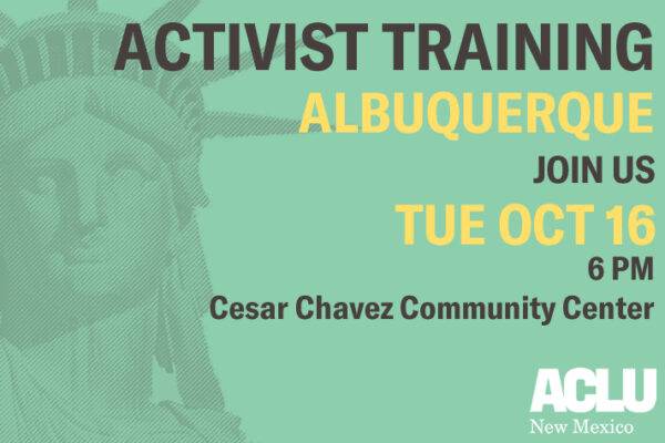 October 16 Albuquerque Activists Training