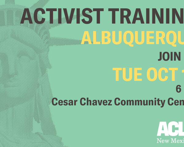 October 16 Albuquerque Activists Training