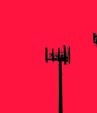 graphic of cell towers