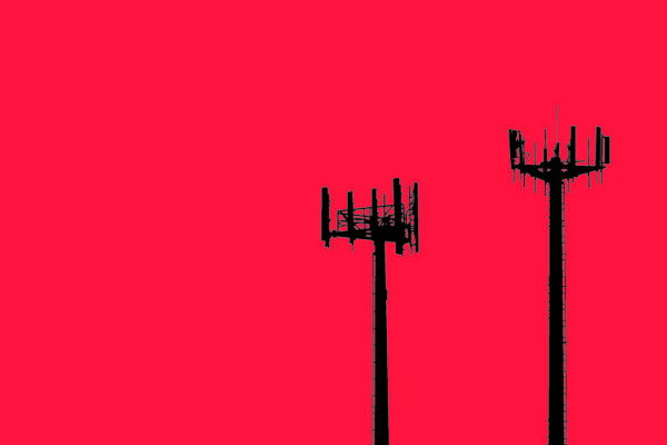 graphic of cell towers