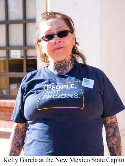 Kelly Garcia at New Mexico State Capitol.