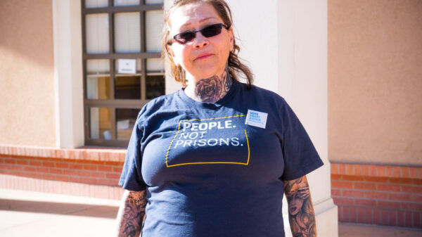 Kelly Garcia at New Mexico State Capitol.