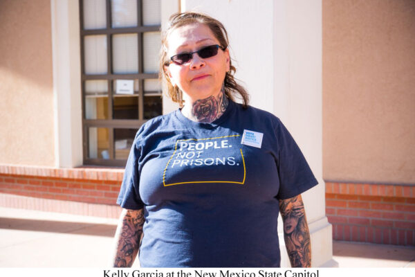 Kelly Garcia at New Mexico State Capitol.