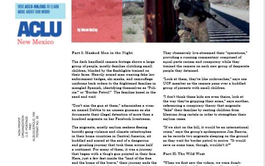 Photo of the front cover of the 2019 Torch newsletter