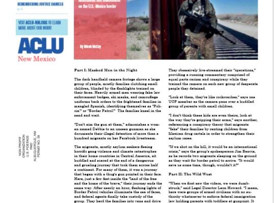 Photo of the front cover of the 2019 Torch newsletter