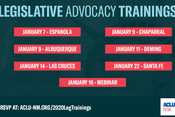 ACLU of NM 2020 Legislative Advocacy Training
