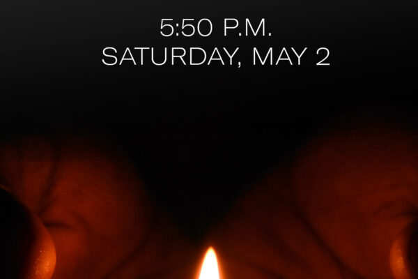 candlelight town hall 5:50 p.m. Saturday, May 2