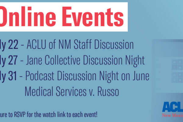 Upcoming Online Events in July of 2020