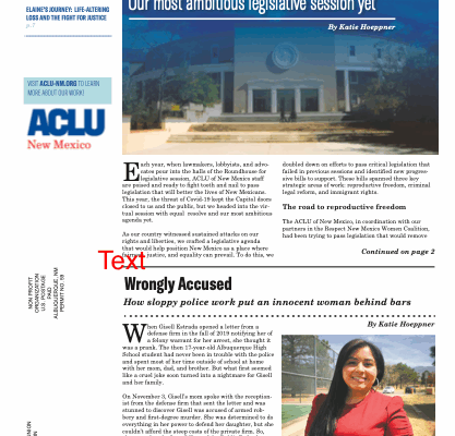 Front Cover of the spring 2021 Torch newsletter