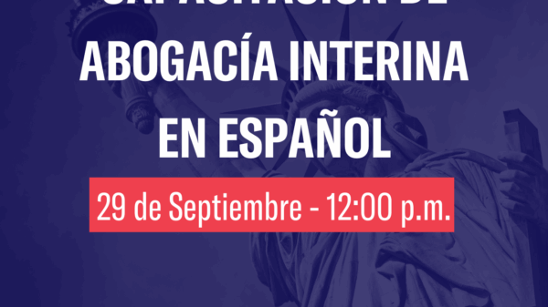 Capacitacion de abogacía interina en español