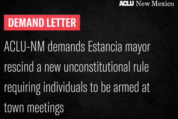 ACLU-NM demand letter graphic