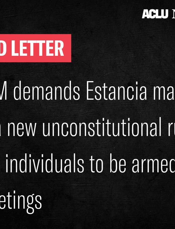 ACLU-NM demand letter graphic
