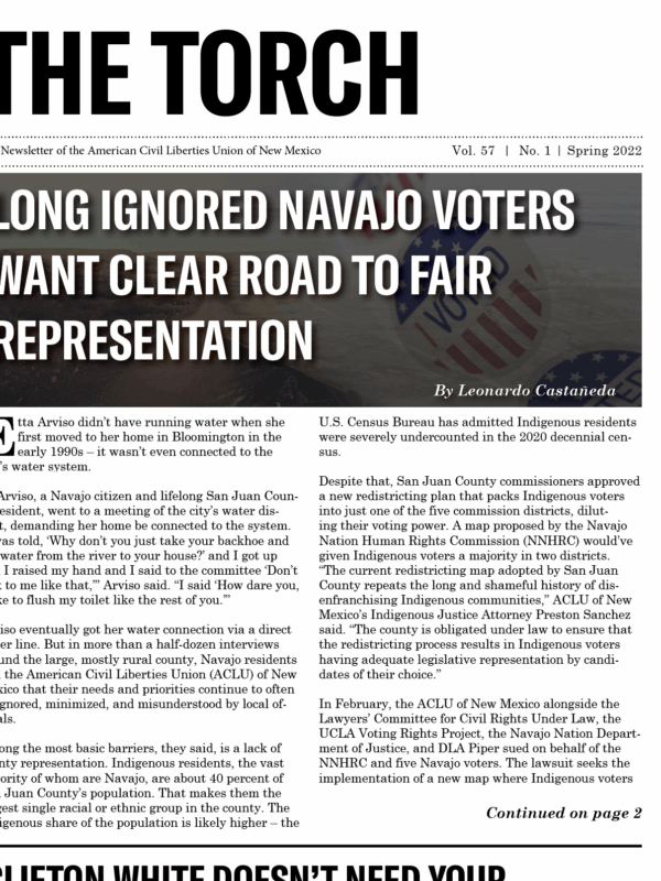 Graphic of The Torch front-page.