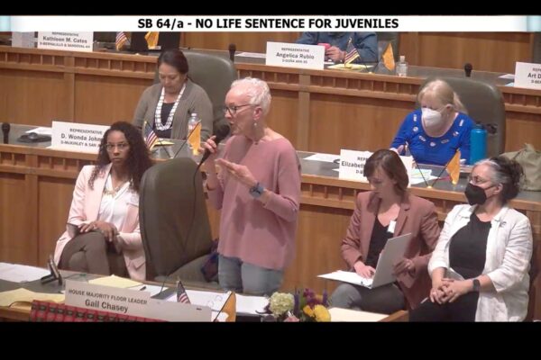 bill sponsors and advocates during the final floor debate on SB64 in the 2023 legislative session