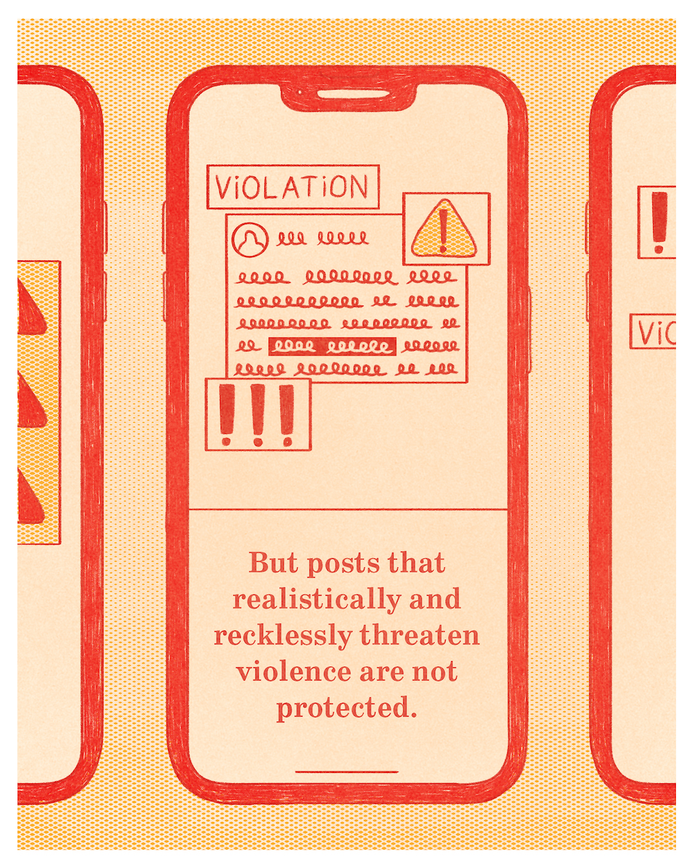 But posts that realistically and recklessly threaten violence are not protected.