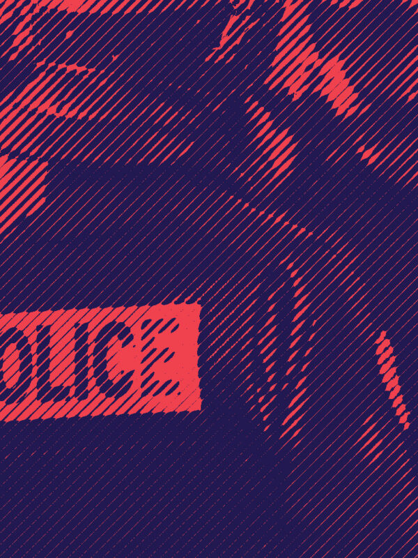 Stylized image of a group of police officers, with one in the center facing away from the camera. The word 'POLICE' is visible on the back of the officer's jacket.