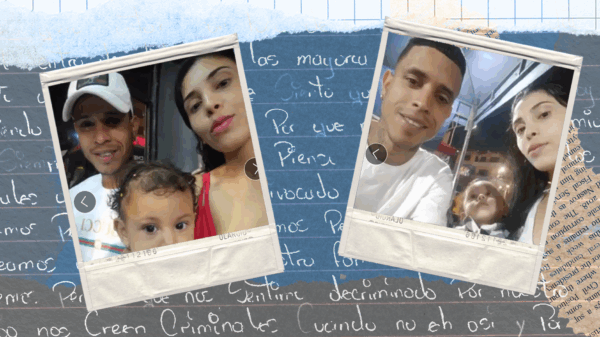 Stylized image of Leonel and his family