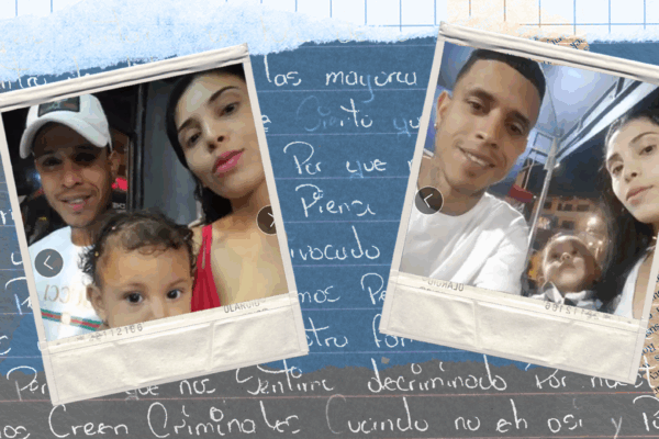 Stylized image of Leonel and his family