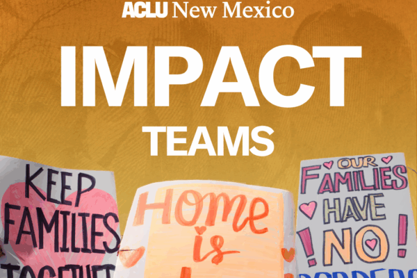 Impact Teams with banners held up