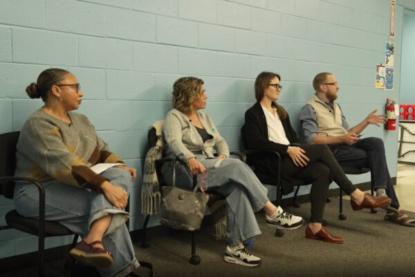 An image showing the group of panelists at the Rethinking Public Safety town hall in Albuquerque, New Mexico.