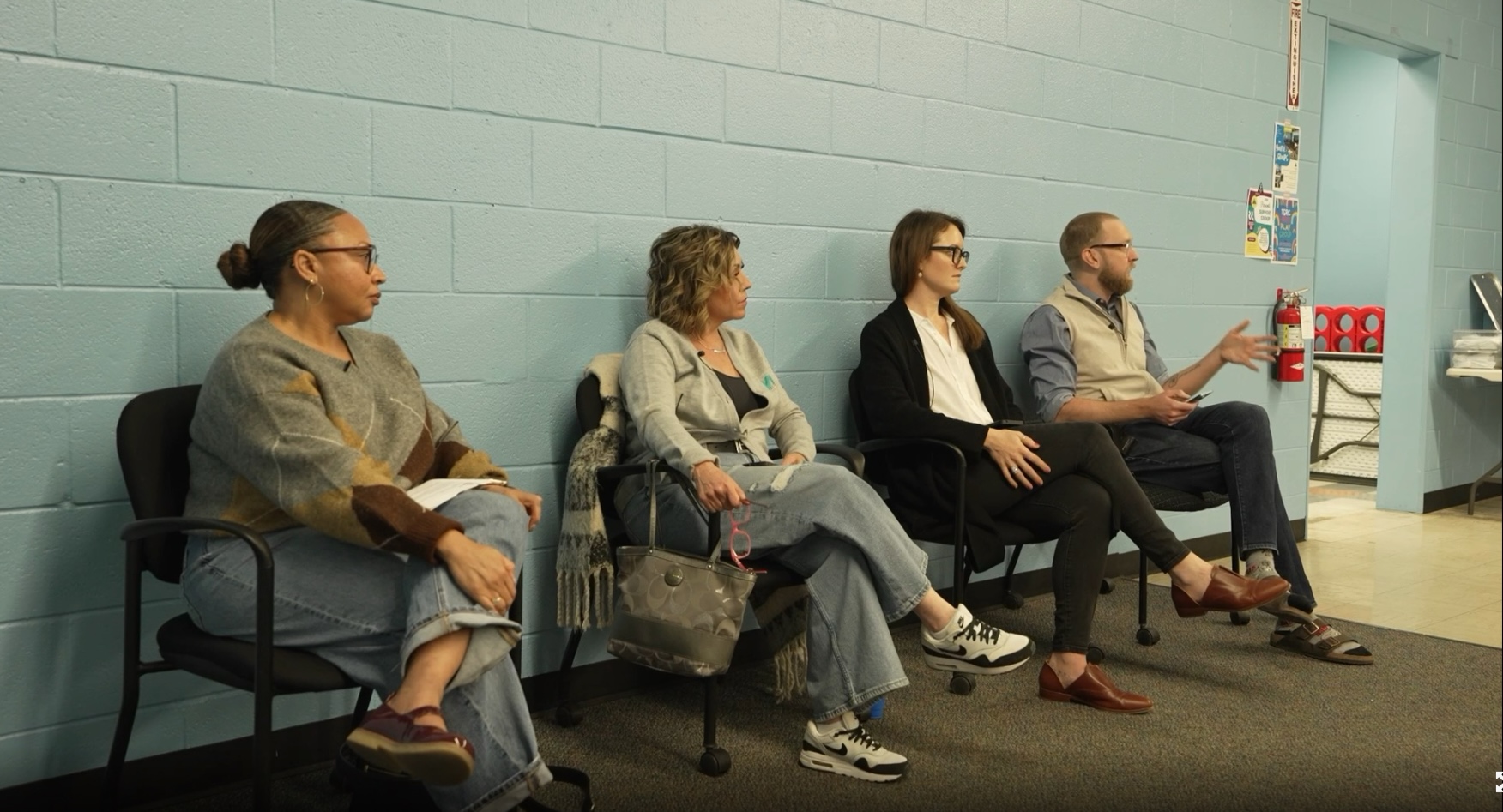 An image showing the group of panelists at the Rethinking Public Safety town hall in Albuquerque, New Mexico.
