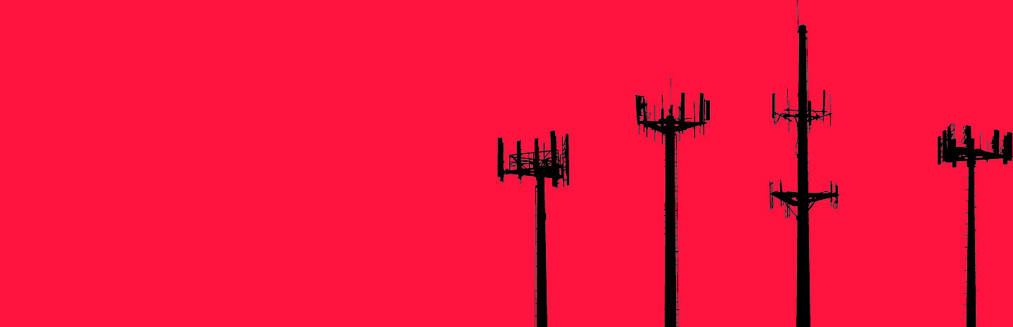 graphic of cell towers