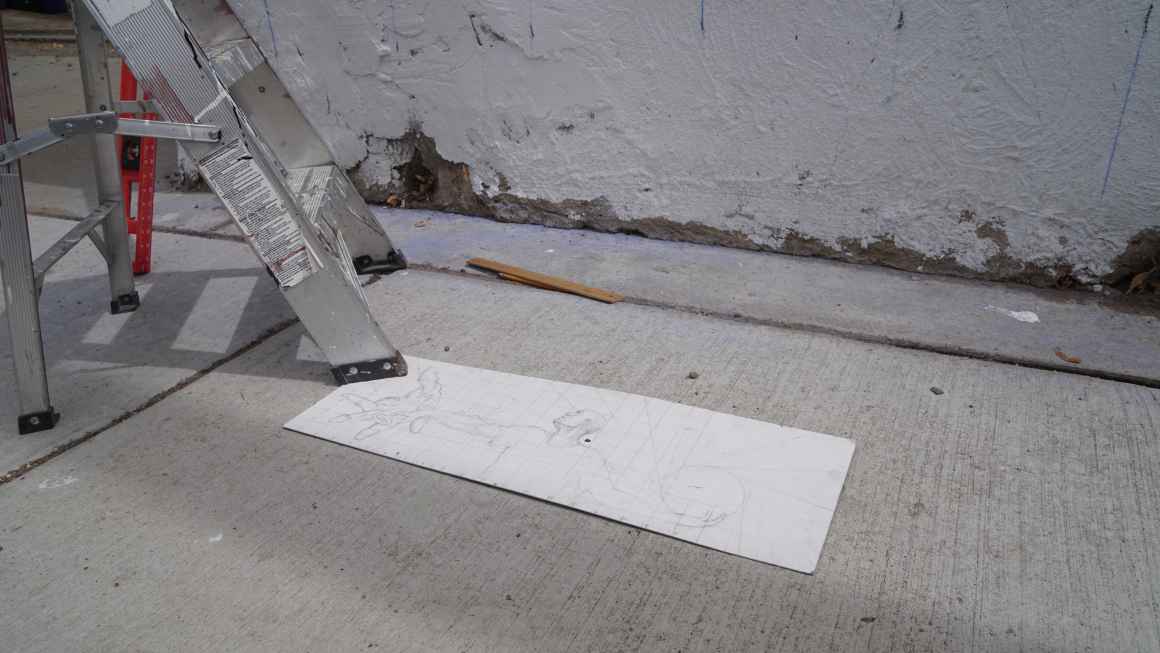 Sketch of collaborative mural by Emanuel and Eric Sketch of collaborative mural by Emanuel and Eric