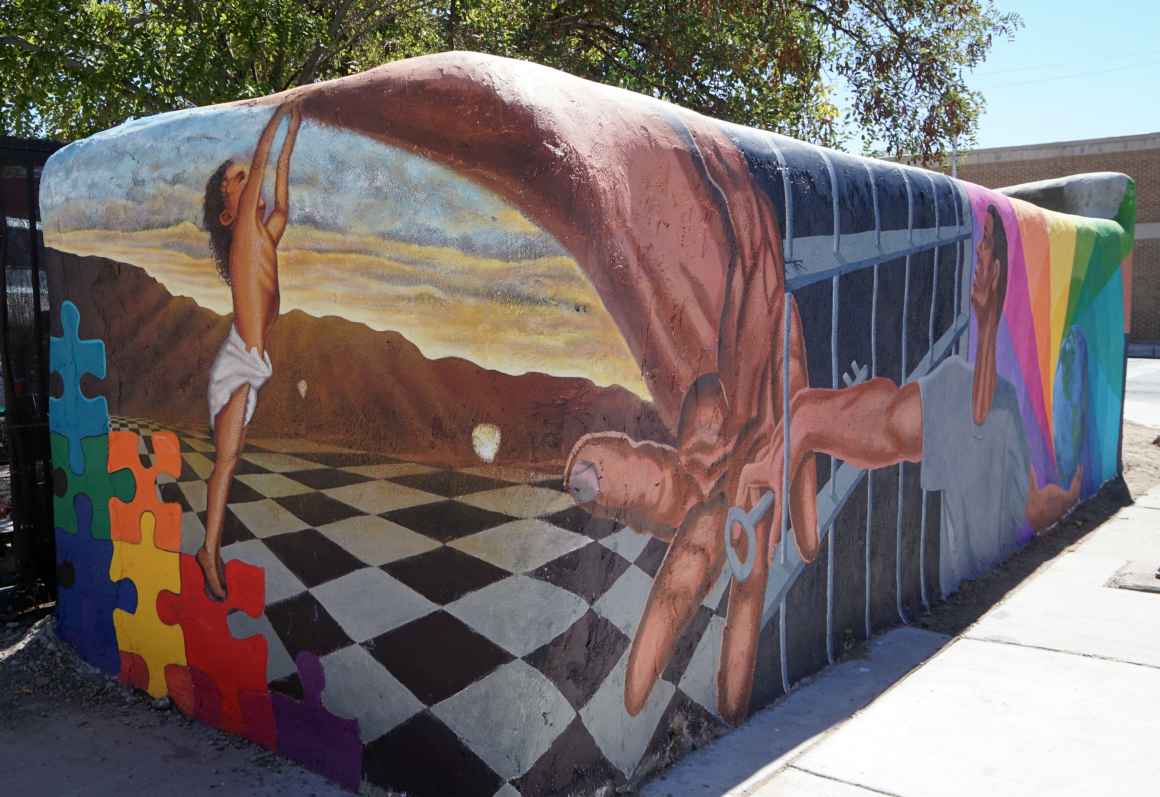 Emanuel and Eric's finished mural Emanuel and Eric's finished mural