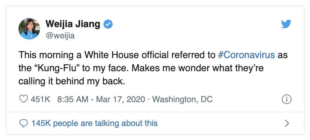 White house racist language tweet