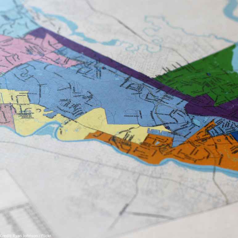 A map of the redistricting plan for the City of North Charleston.