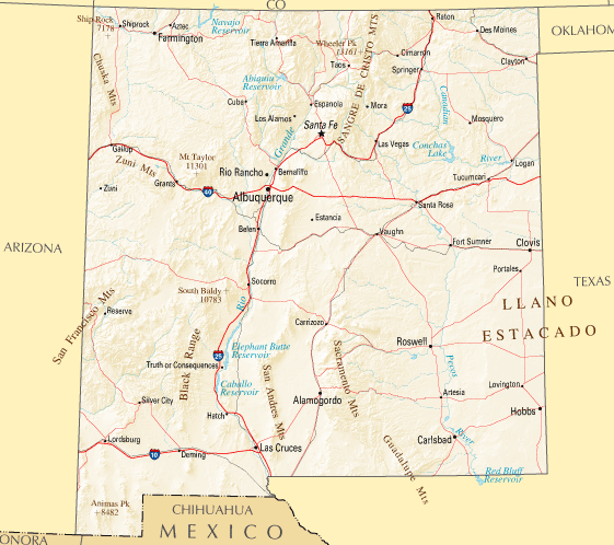 Map of New Mexico