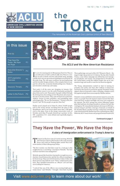 Image of page one of Spring 2017 Torch Newsletter