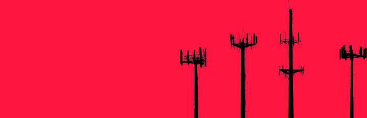 graphic of cell towers