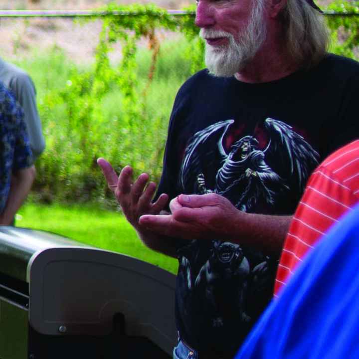 Rory Wolf at the July BBQ hosted by Smart Justice NM in Albuquerque. 